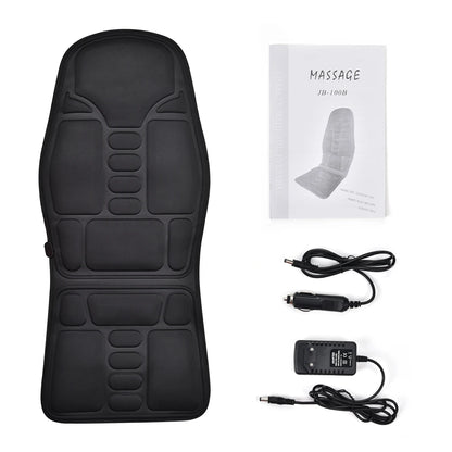 PASTSKY Electric Vibrating Massage Cushion with Infrared Heating for Car & Home – Back & Neck Relief