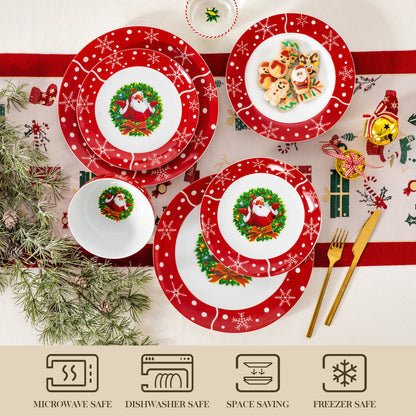 VEWEET Christmas Santa Claus Tableware Sets