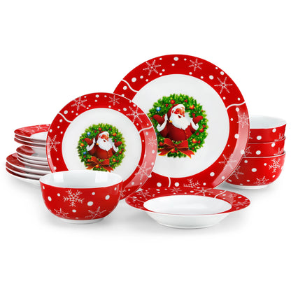 VEWEET Christmas Santa Claus Tableware Sets