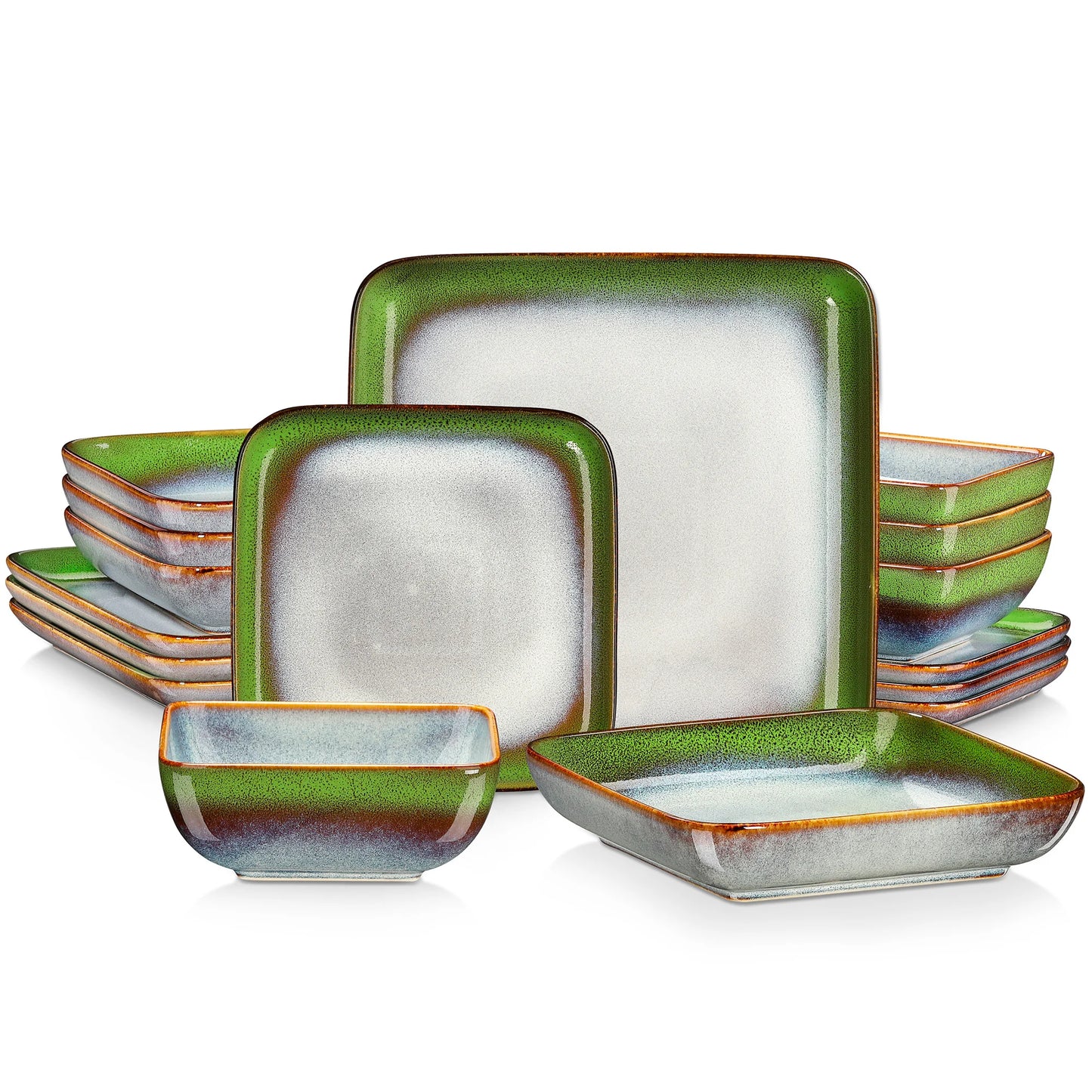 Vancasso Set Square Kiln Glaze Dinnerware Sets