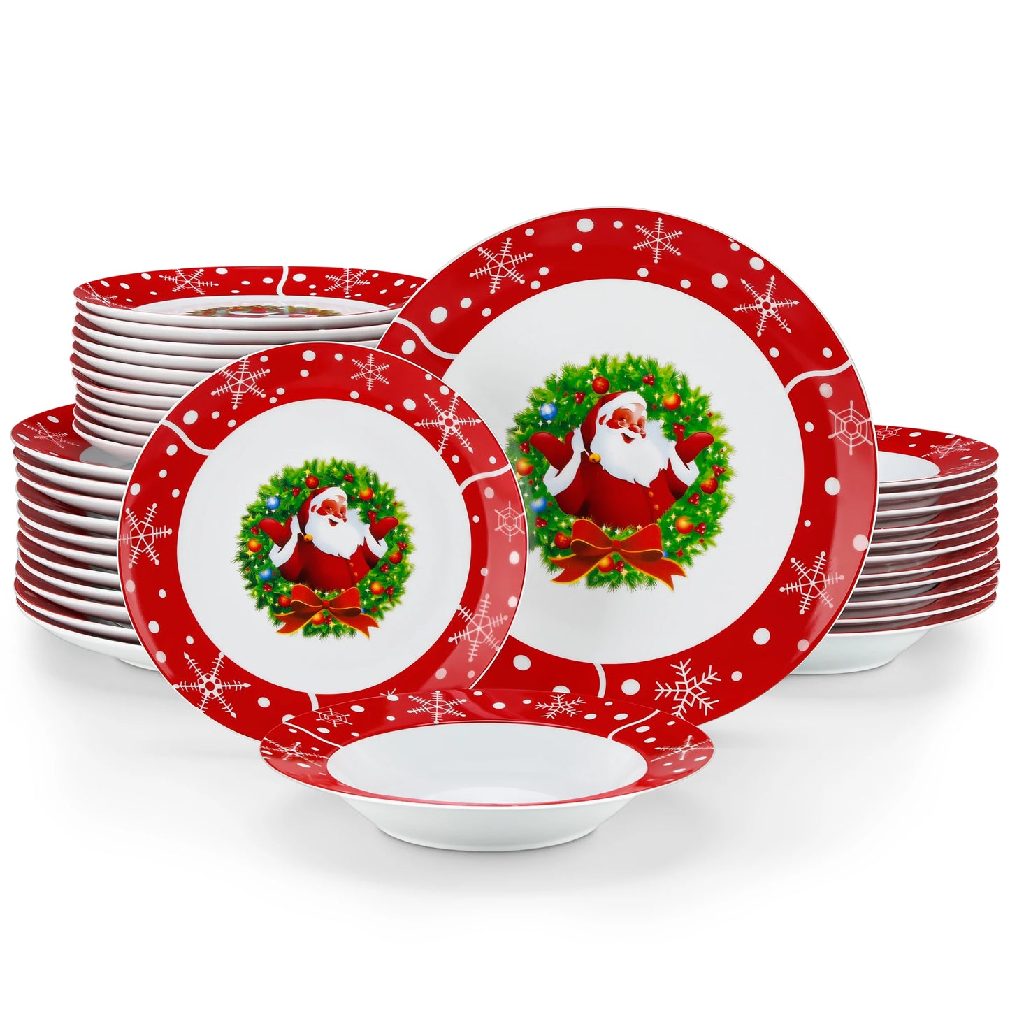 VEWEET Christmas Santa Claus Tableware Sets