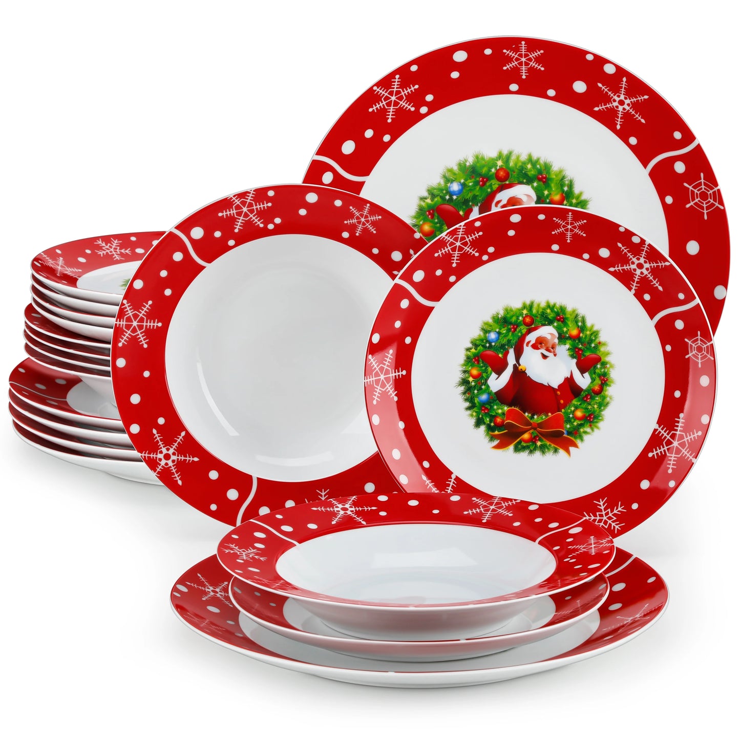 VEWEET Christmas Santa Claus Tableware Sets