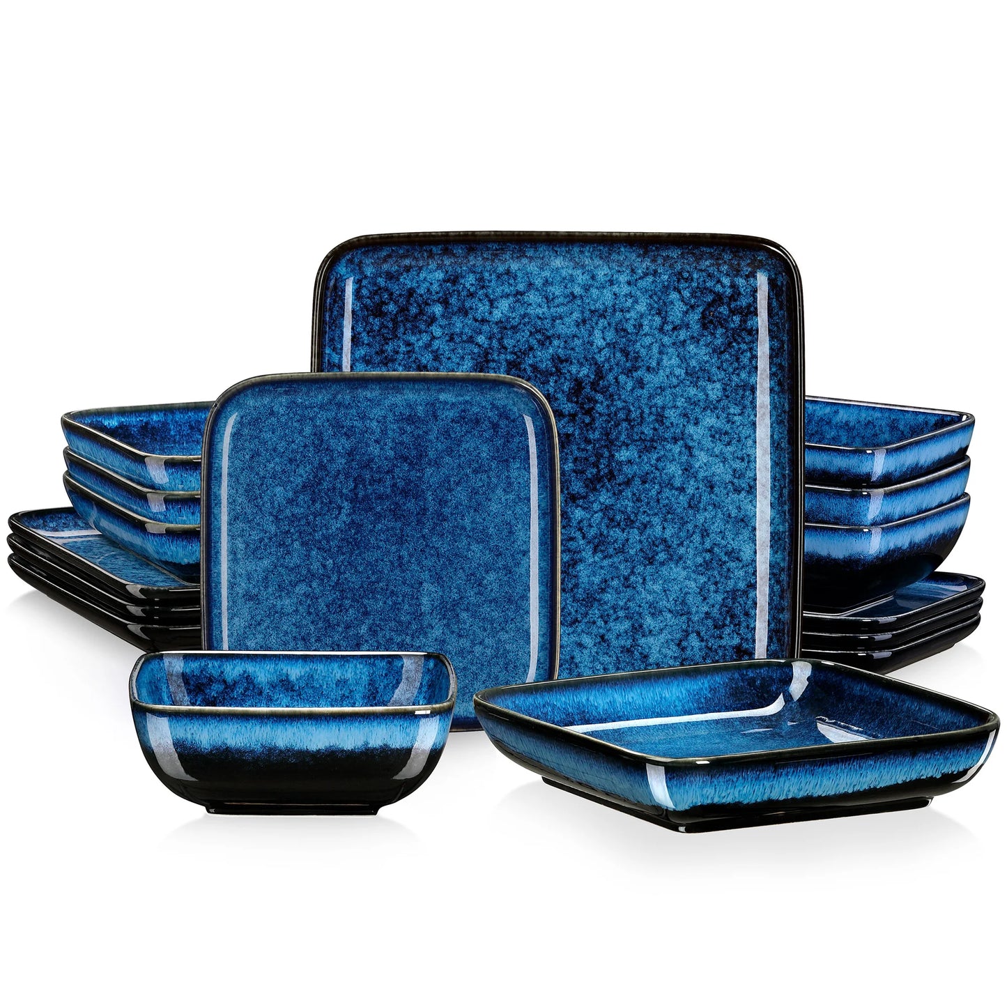 Vancasso Set Square Kiln Glaze Dinnerware Sets