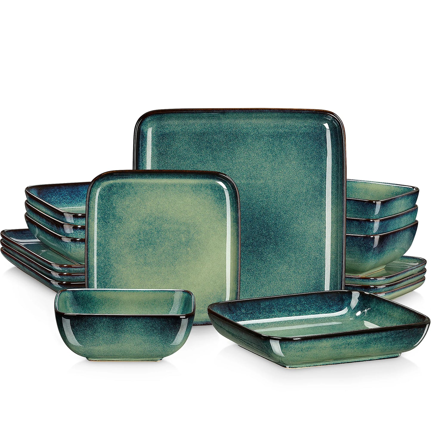 Vancasso Set Square Kiln Glaze Dinnerware Sets