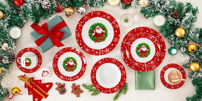 VEWEET Christmas Santa Claus Tableware Sets